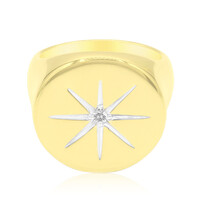 Zilveren ring met een I1 (G) Diamant