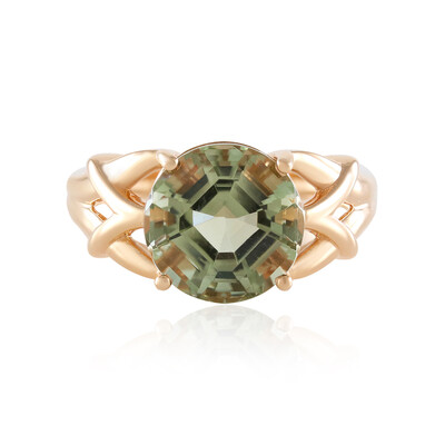Zilveren ring met een groene amethist