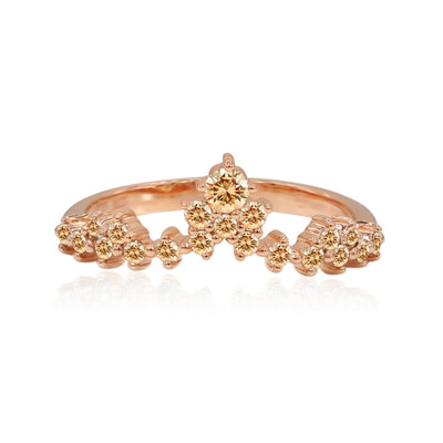 Gouden ring met een SI1 Argyle Rose De France Diamant (Annette)