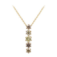 Gouden halsketting met SI2 Fancy Diamanten (CIRARI)