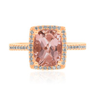 Gouden ring met een AAA morganiet
