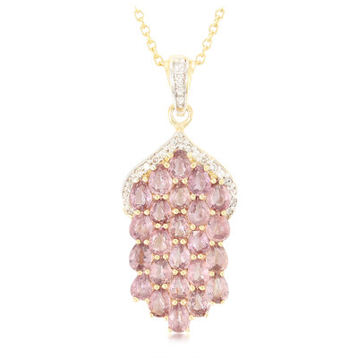 Gouden halsketting met Onverhitte Padparadscha Saffieren (AMAYANI)
