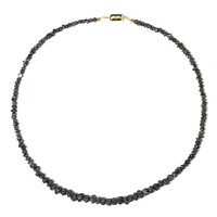 Zilveren halsketting met zwarte diamanten(Adela Silber)