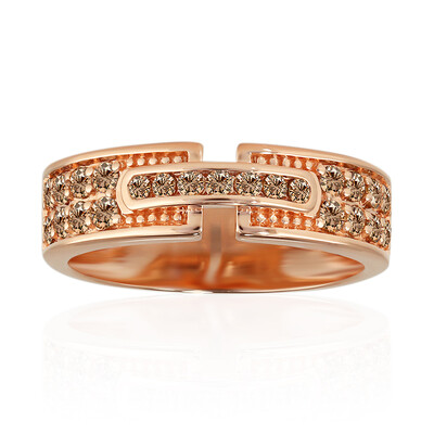 Gouden ring met SI1 Argyle Rose De France Diamanten (Annette)