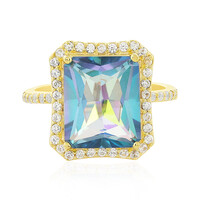 Zilveren ring met een Oceaan Kwarts