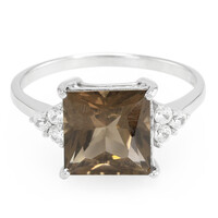 Zilveren ring met een rookkwarts