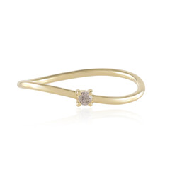 Gouden ring met een SI2 Champagne Diamant