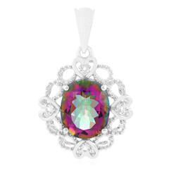 Zilveren hanger met een mystieke kwarts
