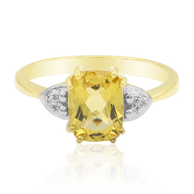 Gouden ring met een heliodoor