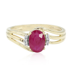 Gouden ring met een robijn