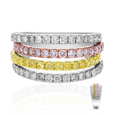 Gouden ring met gele S12 diamanten (CIRARI)