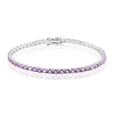 Zilveren armband met Boliviaanse amethisten