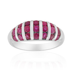 Zilveren ring met Birmese Robijnen (Pallanova)