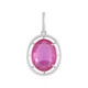 Platina hanger met een Madagaskar Roze Saffier
