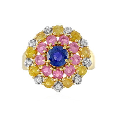 Zilveren ring met een Madagaskar Blauwe Saffier