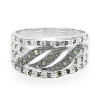 Zilveren ring met Fancy diamanten