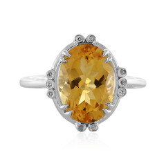 Zilveren ring met een citrien