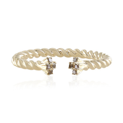 Gouden ring met I3 Champagne Diamanten (de Melo)