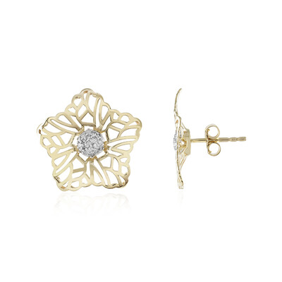 Gouden oorbellen met I1 (I) Diamanten (Ornaments by de Melo)
