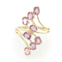 Gouden ring met Onverhitte Padparadscha Saffieren (AMAYANI)