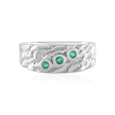 Zilveren ring met Russische smaragden (de Melo)