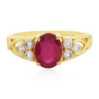 Zilveren ring met een Madagaskar Robijn