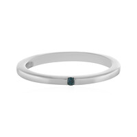 Zilveren ring met een I2 Blauwe Diamant