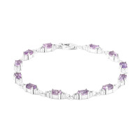 Zilveren armband met amethisten