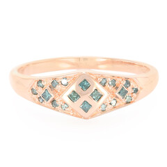 Zilveren ring met Fancy diamanten
