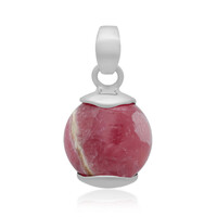 Zilveren hanger met een rhodochrosiet