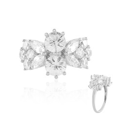 Zilveren ring met zirkonen (de Melo)