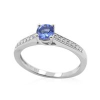Platina ring met een AAA tanzaniet