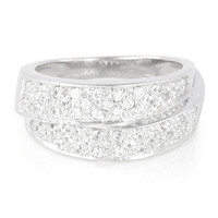 Zilveren ring met zirkonen