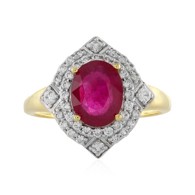 Zilveren ring met een Madagaskar Robijn