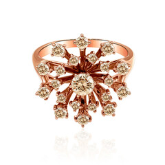 Gouden ring met een SI1 Argyle Rose De France Diamant