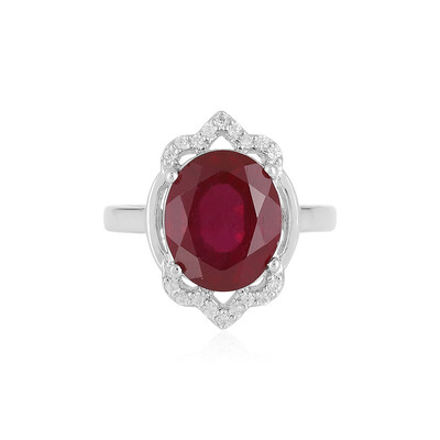 Zilveren ring met een Madagaskar Robijn
