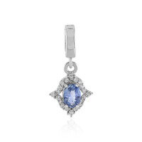 Zilveren hanger met een Blauwe Ceylon saffier