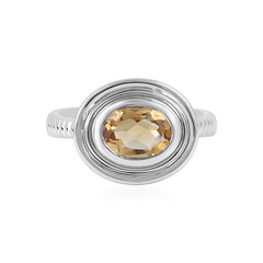 Zilveren ring met een citrien