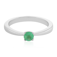 Zilveren ring met een Columbiaanse smaragd