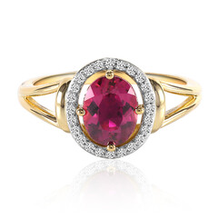 Gouden ring met een rubeliet (Tenner Diniz)