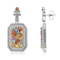 Zilveren oorbellen met saffieren (Dallas Prince Designs)