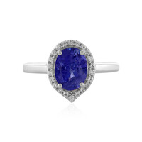 Zilveren ring met een tanzaniet
