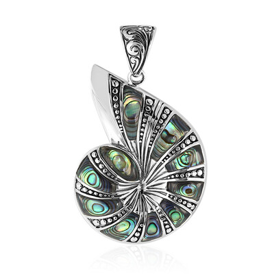 Zilveren hanger met Abalone schelpen (Art of Nature)