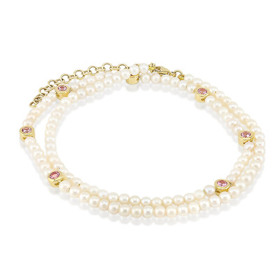 Gouden armband met roze Tulear saffieren (Michelle Albala)