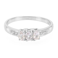 Zilveren ring met roze koper toermalijnen
