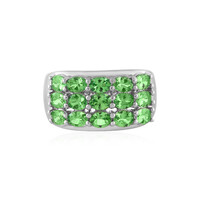 Zilveren ring met tsavorieten