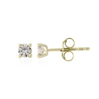 Gouden oorbellen met VS2 bruine diamanten
