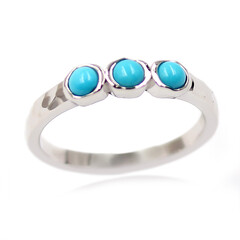 Zilveren ring met Sleeping Beauty Turkooisen (Faszination Türkis)