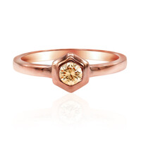 Gouden ring met een SI1 Argyle Rose De France Diamant