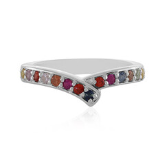 Zilveren ring met saffieren